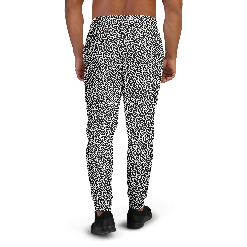 Noir Ribbons on Men's Joggers — Back