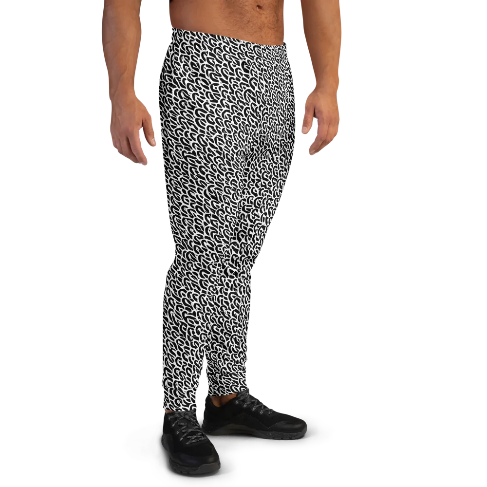 Noir Ribbons on Men's Joggers — Right