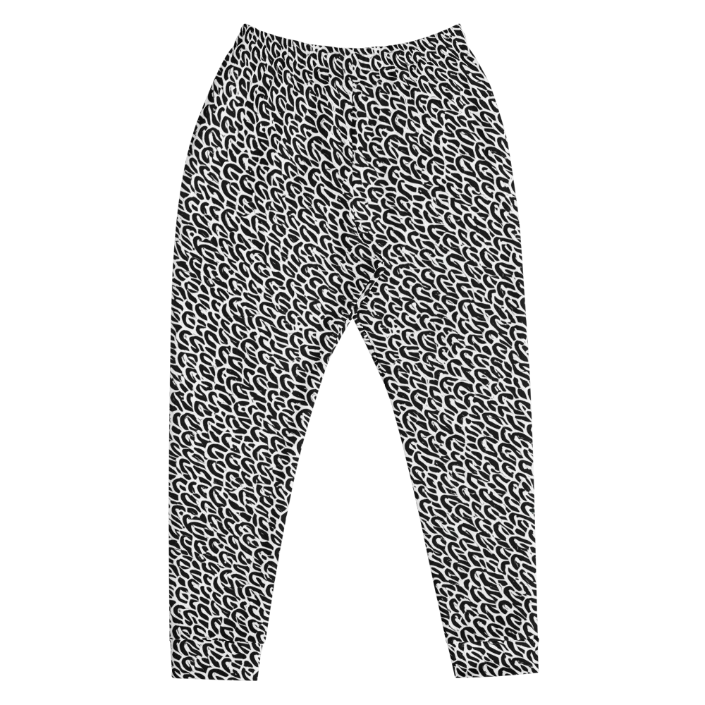 Noir Ribbons on Men's Joggers — Front