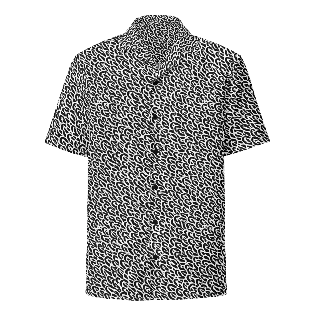 Noir Ribbons on Button Shirt — Front