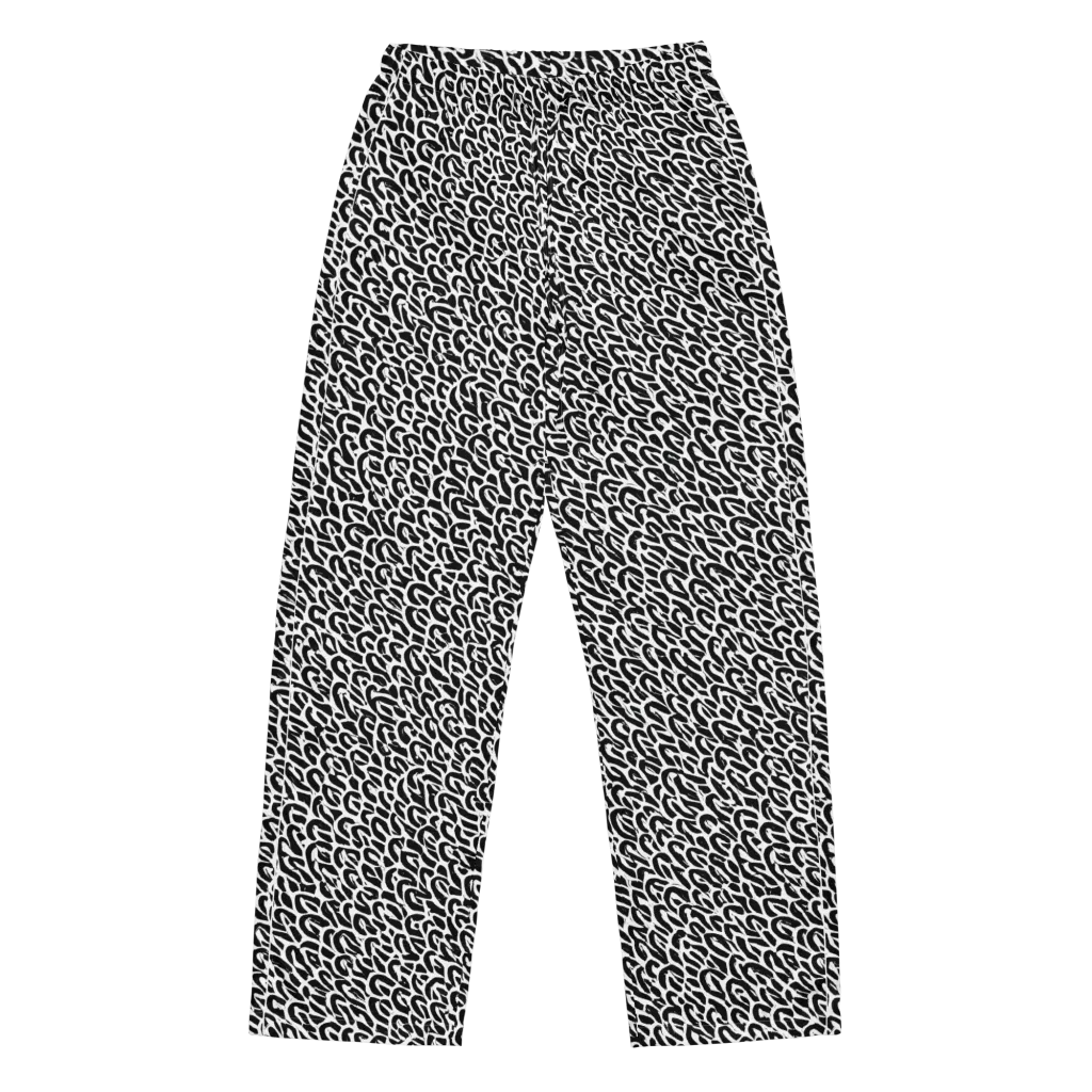 Noir Ribbons on Women's Pajama Pants — Front
