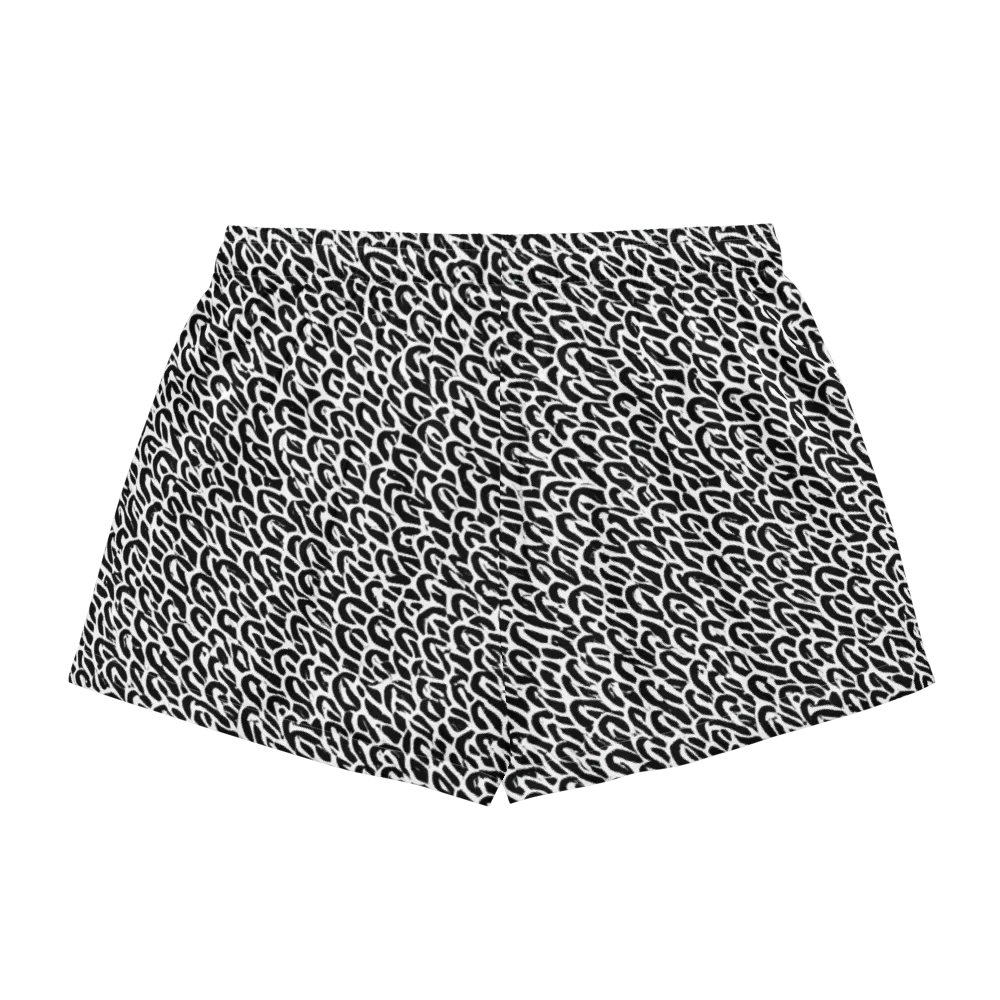 Noir Ribbons on Women's Pajama Shorts — Back