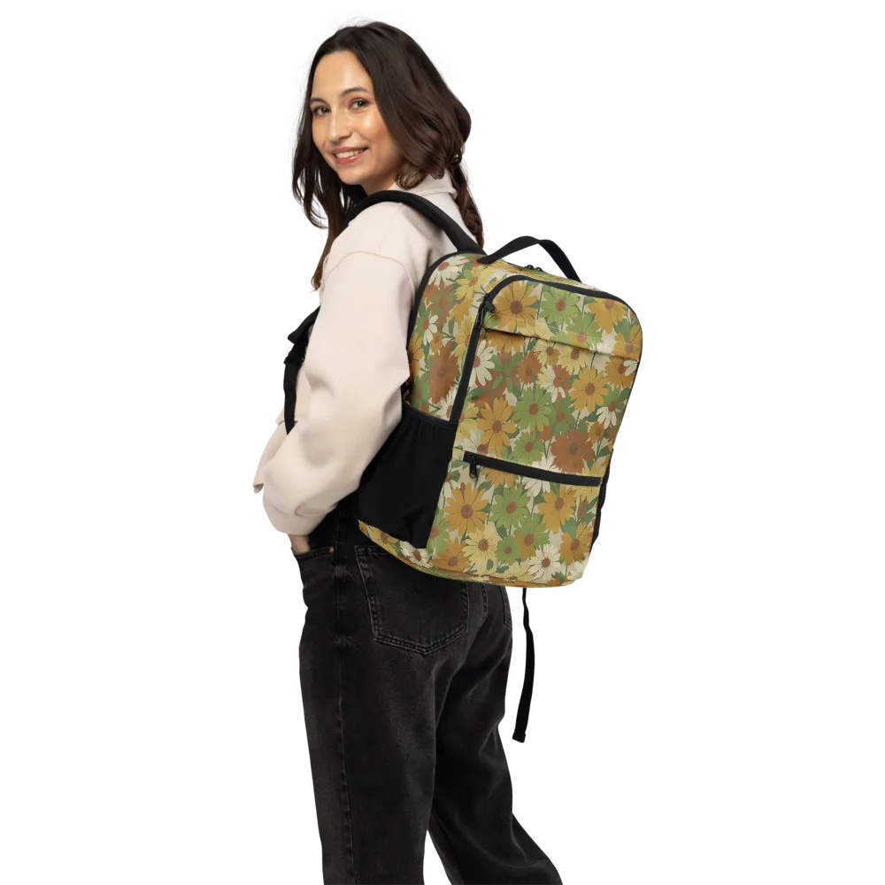Harvest Bloom on Utility Backpack — Back