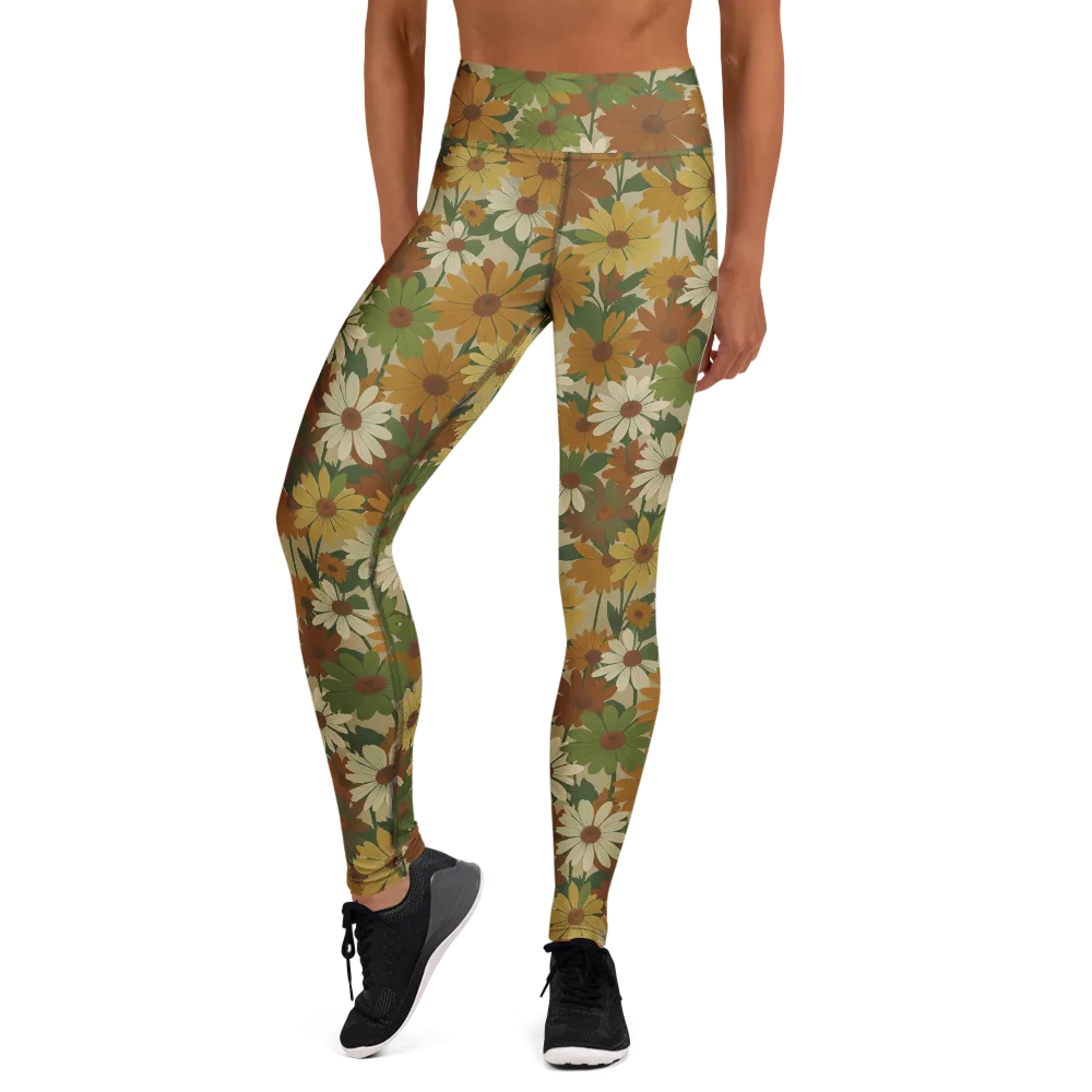 Harvest Bloom on Yoga Leggings — Front