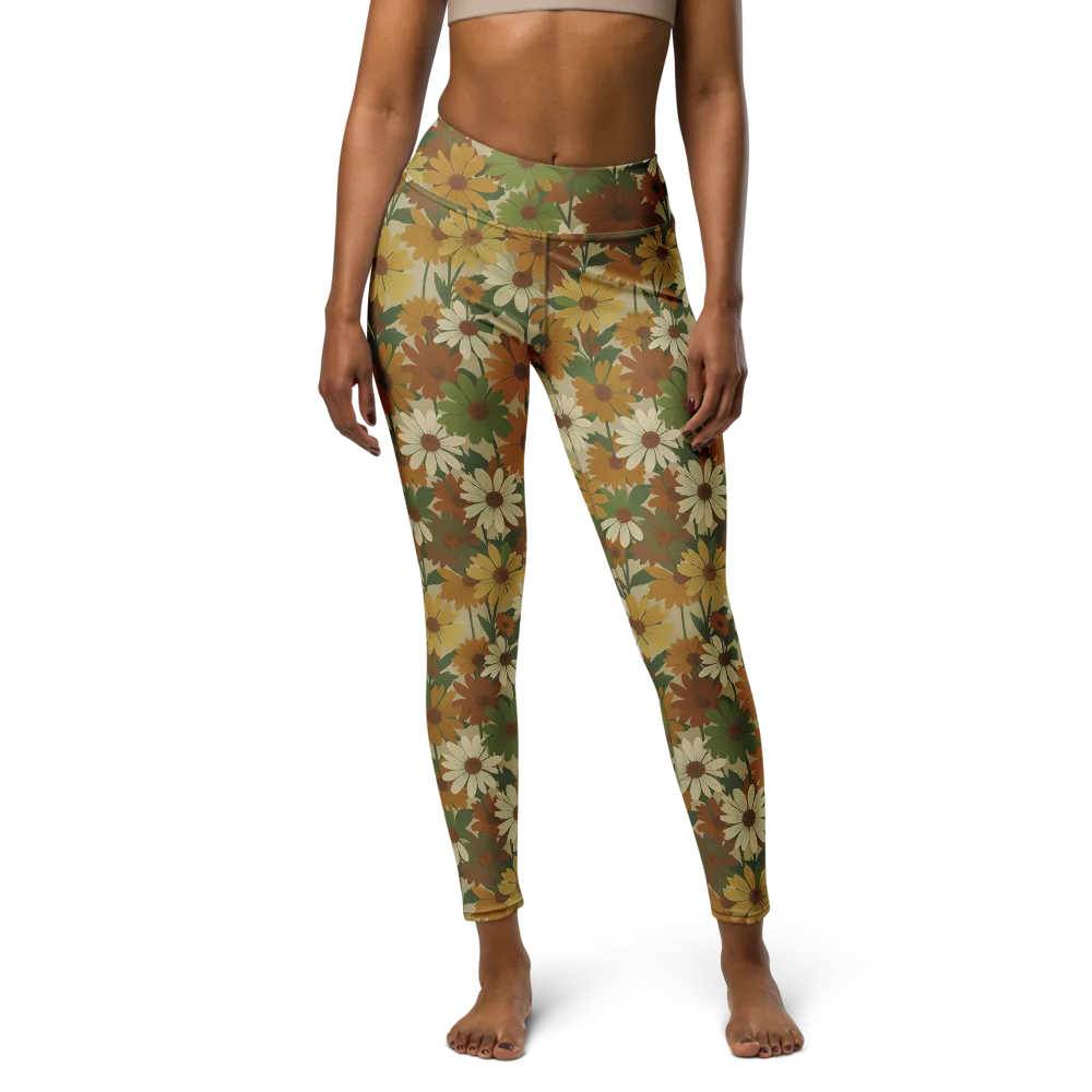 Harvest Bloom on Yoga Leggings — Front