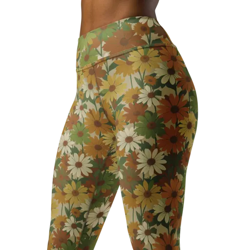 Harvest Bloom on a Yoga Leggings