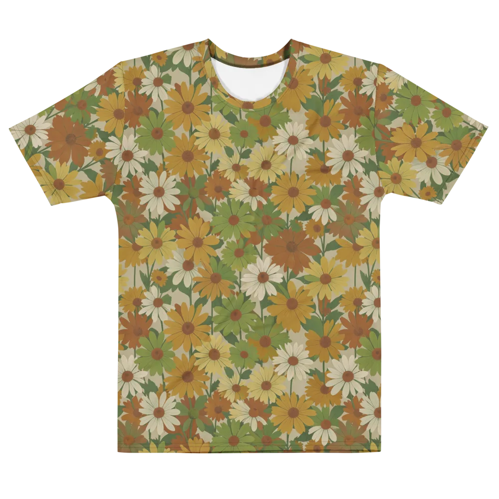 Harvest Bloom on Men's Cotton Crew Neck T-Shirt — Front
