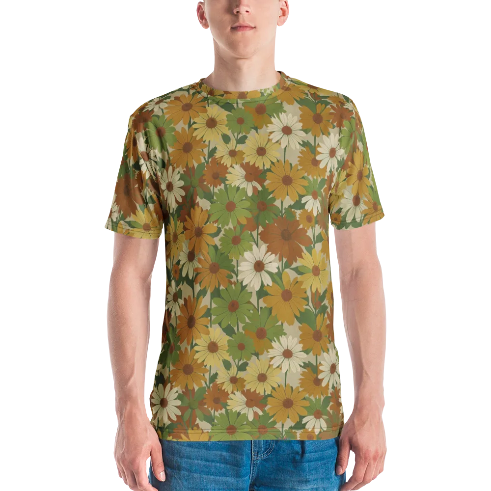 Harvest Bloom on Men's Crew Neck T-Shirt — Front