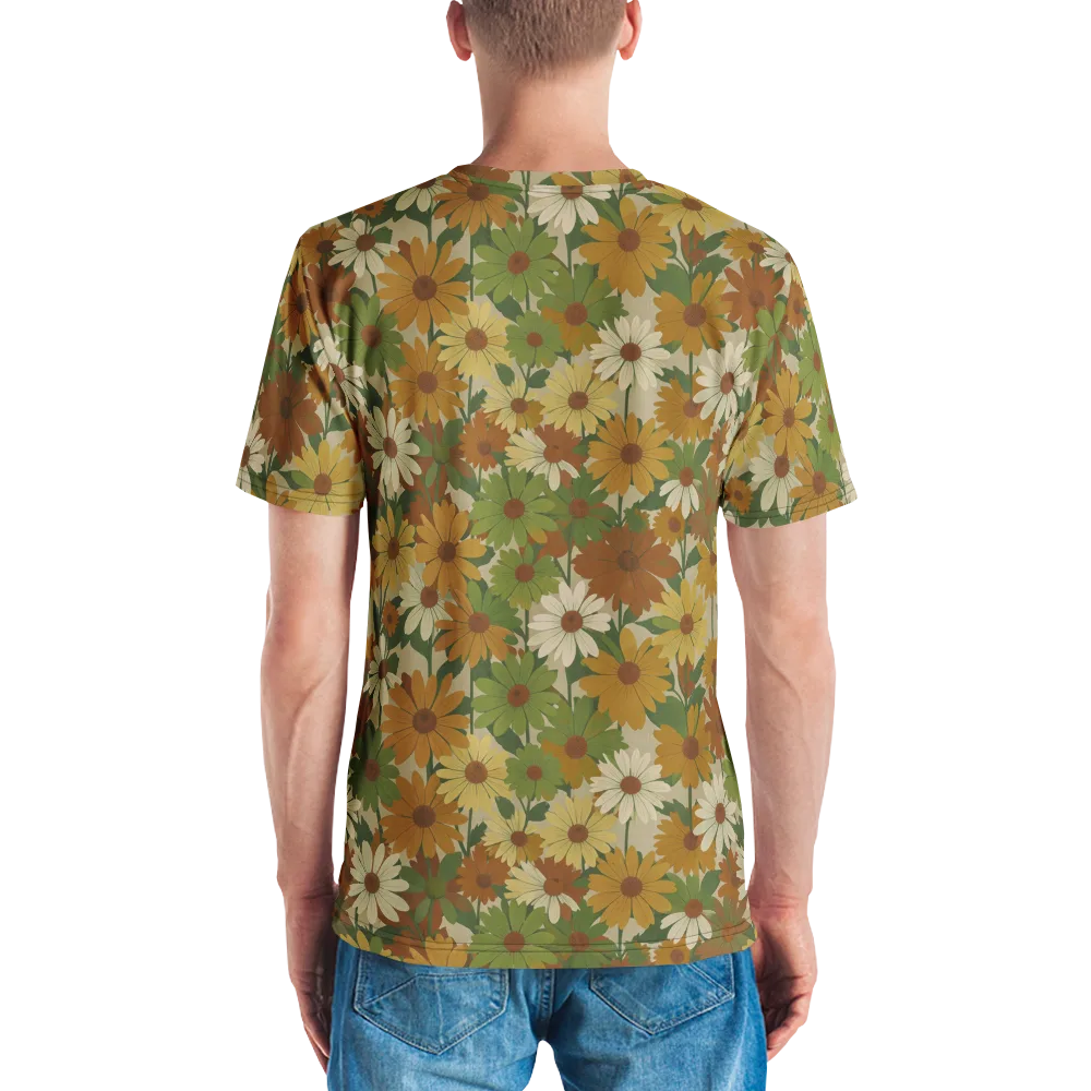 Harvest Bloom on Men's Crew Neck T-Shirt — Back