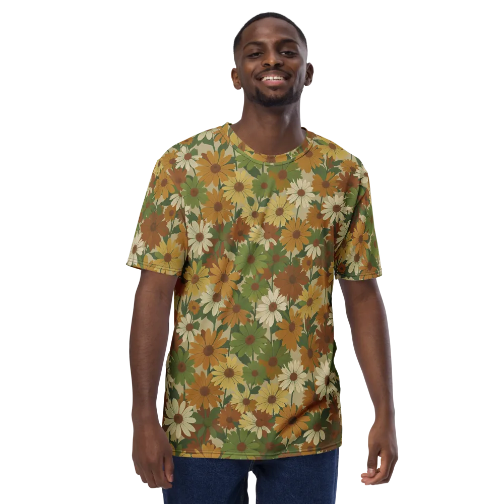 Harvest Bloom on Men's Crew Neck T-Shirt — Front