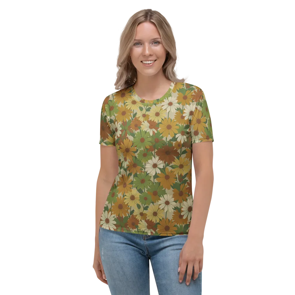 Harvest Bloom on Women's Crew Neck T-Shirt — Front