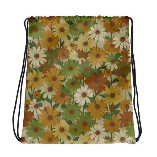 Harvest Bloom on a Drawstring Bag