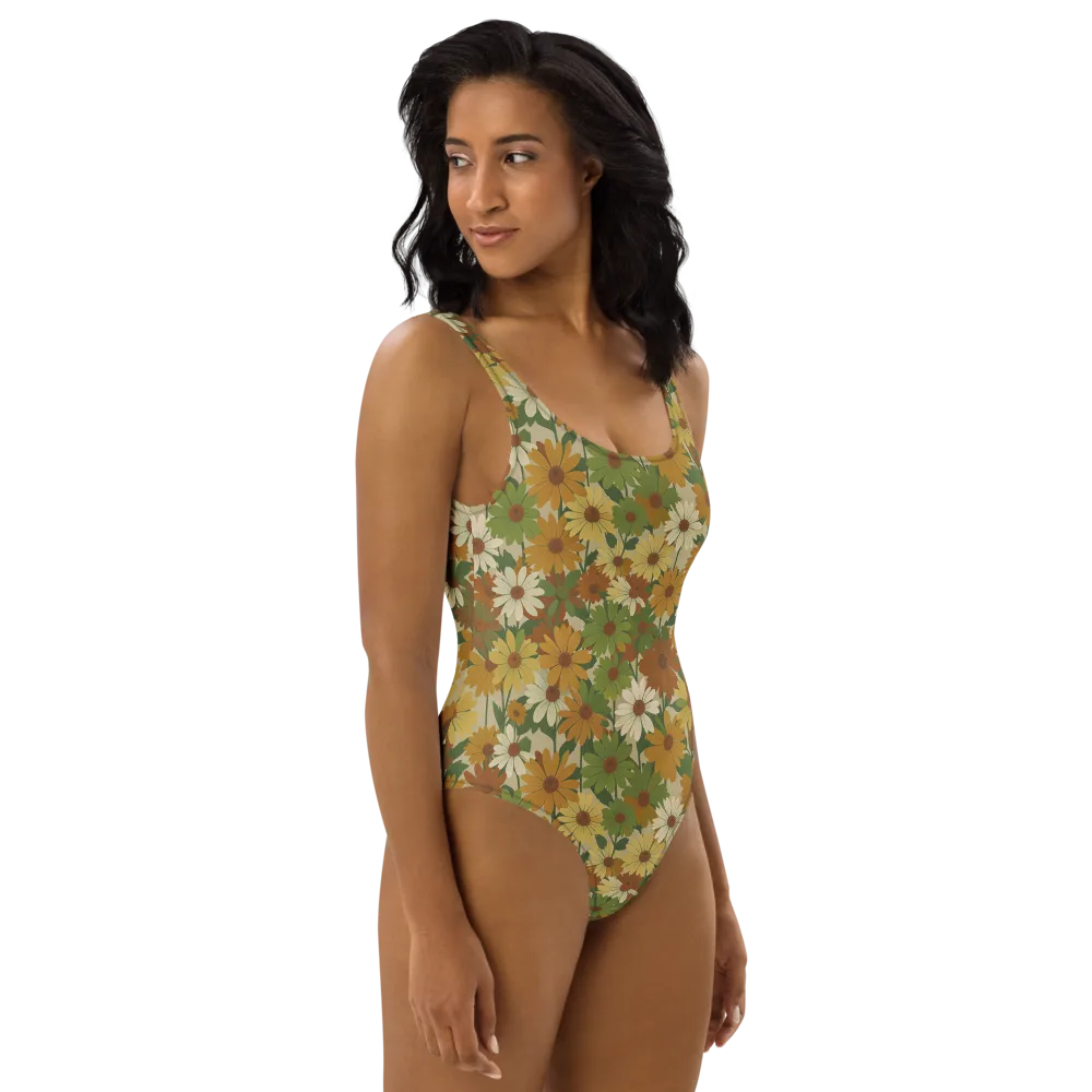 Harvest Bloom on One-Piece Swimsuit — Right