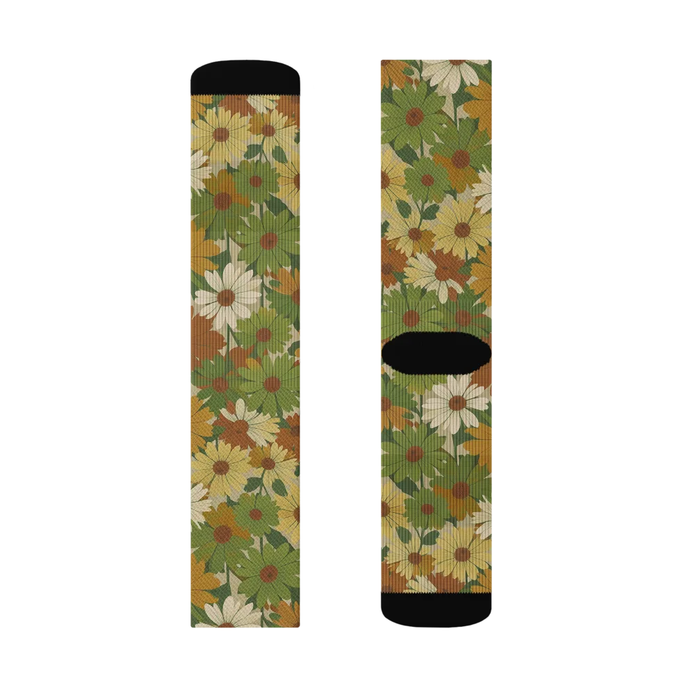 Harvest Bloom on Socks — Right Sock