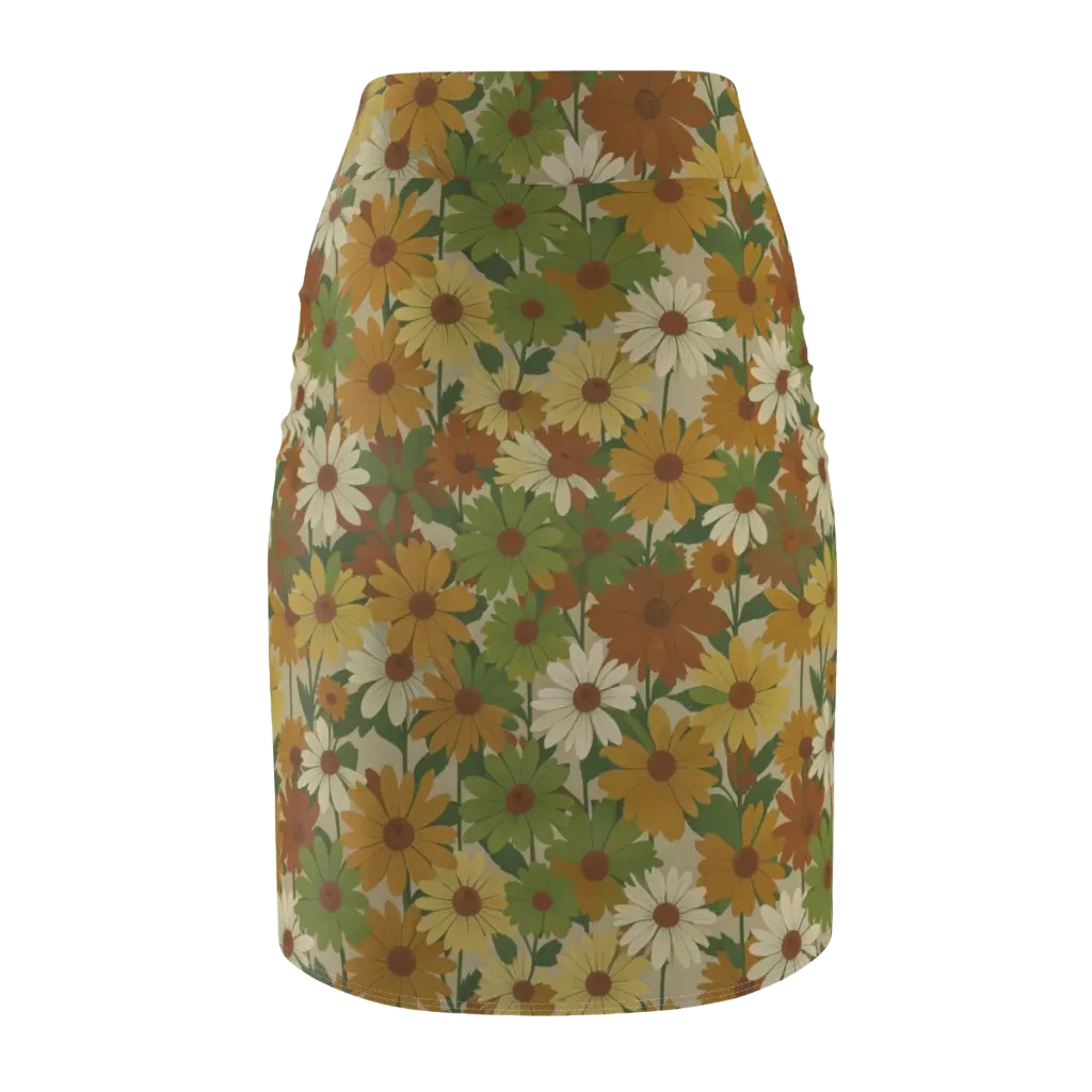 Harvest Bloom on Pencil Skirt — Back