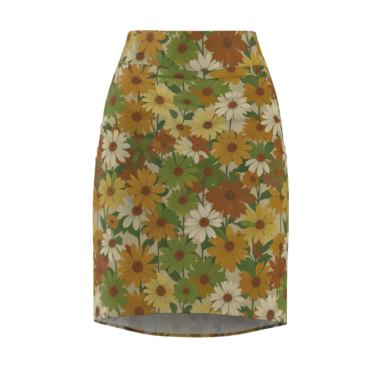 Harvest Bloom on Pencil Skirt — Front
