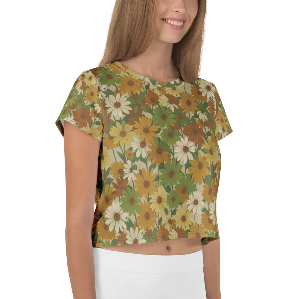 Harvest Bloom on Crop Tee — Right