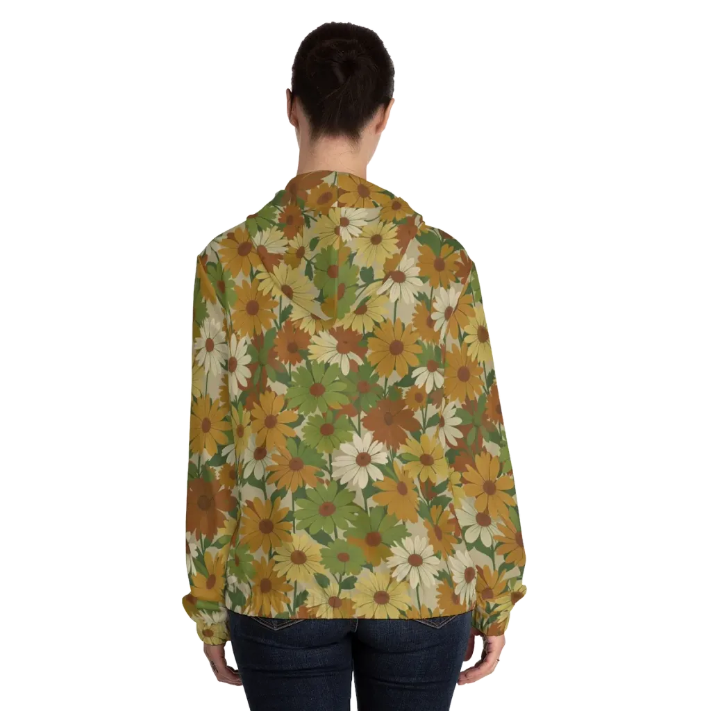 Harvest Bloom on Women's Full-Zip Hoodie — Back On Person