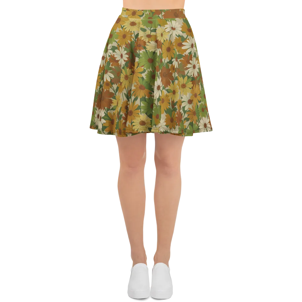 Harvest Bloom on Skater Skirt — Front