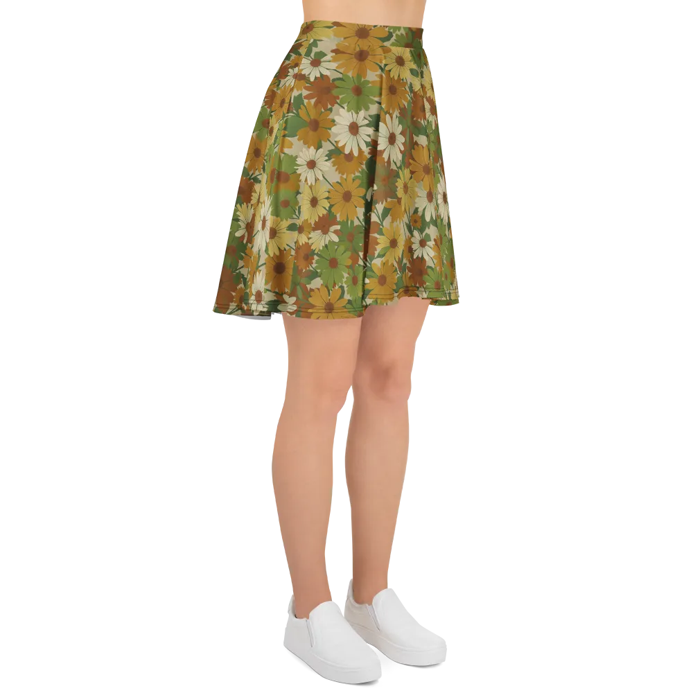 Harvest Bloom on Skater Skirt — Right