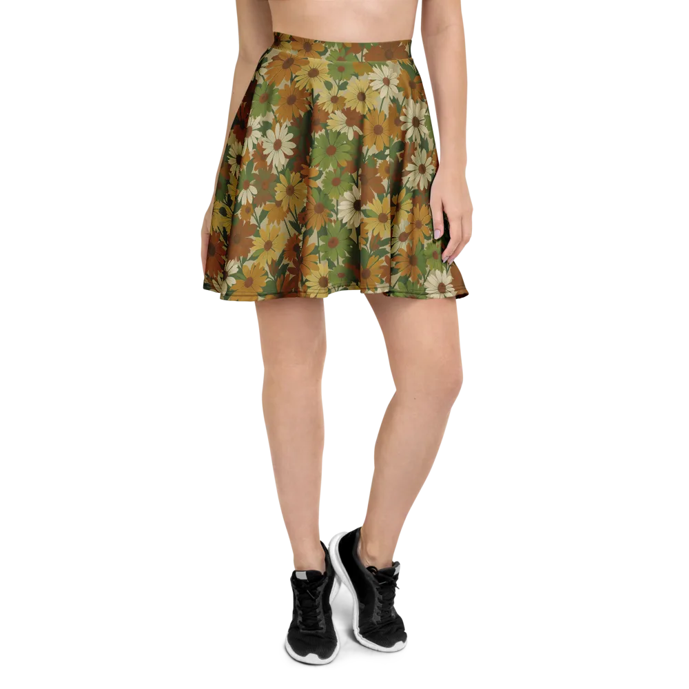 Harvest Bloom on Skater Skirt — Front