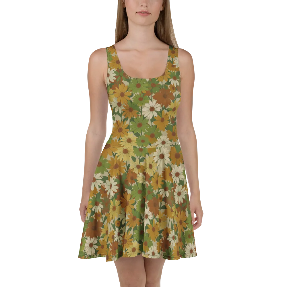 Harvest Bloom on Skater Dress — Front