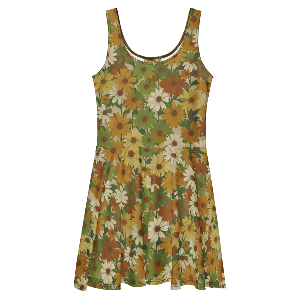 Harvest Bloom on Skater Dress — Front