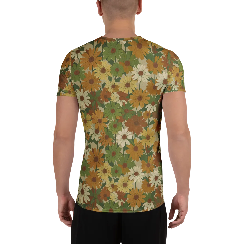 Harvest Bloom on Men's Athletic T-Shirt — Back