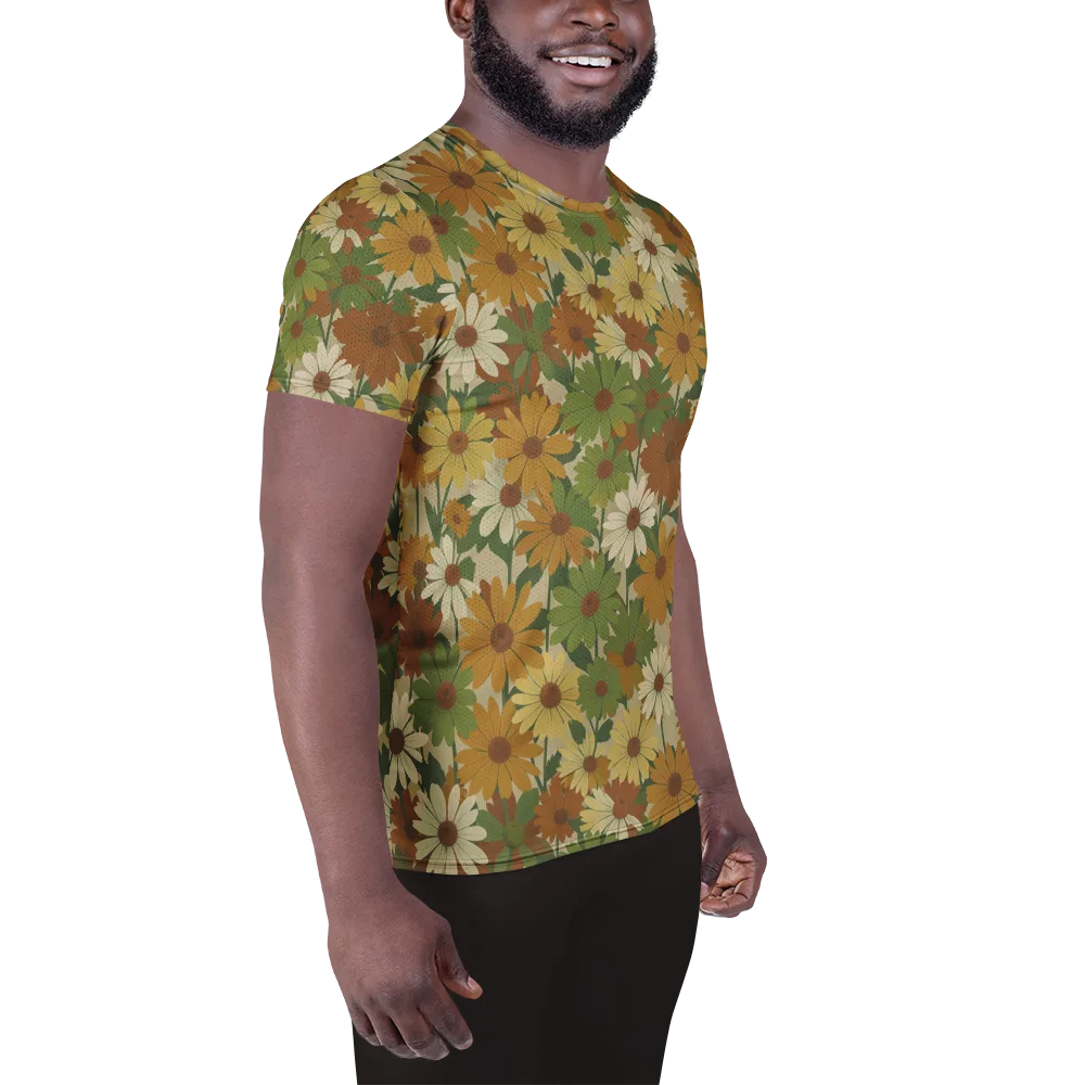 Harvest Bloom on Men's Athletic T-Shirt — Right