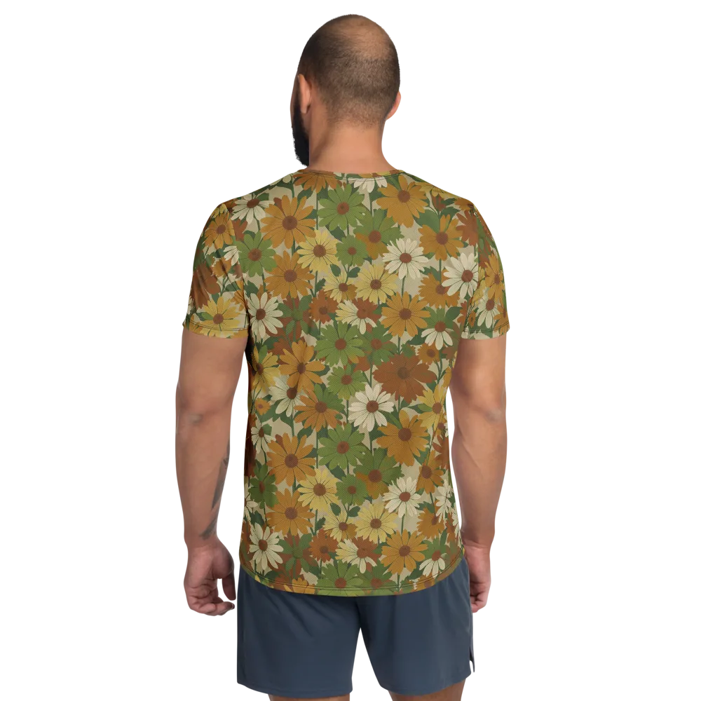 Harvest Bloom on Men's Athletic T-Shirt — Back