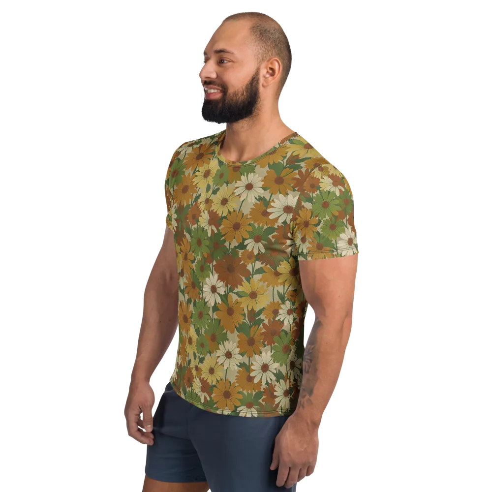 Harvest Bloom on Men's Athletic T-Shirt — Left