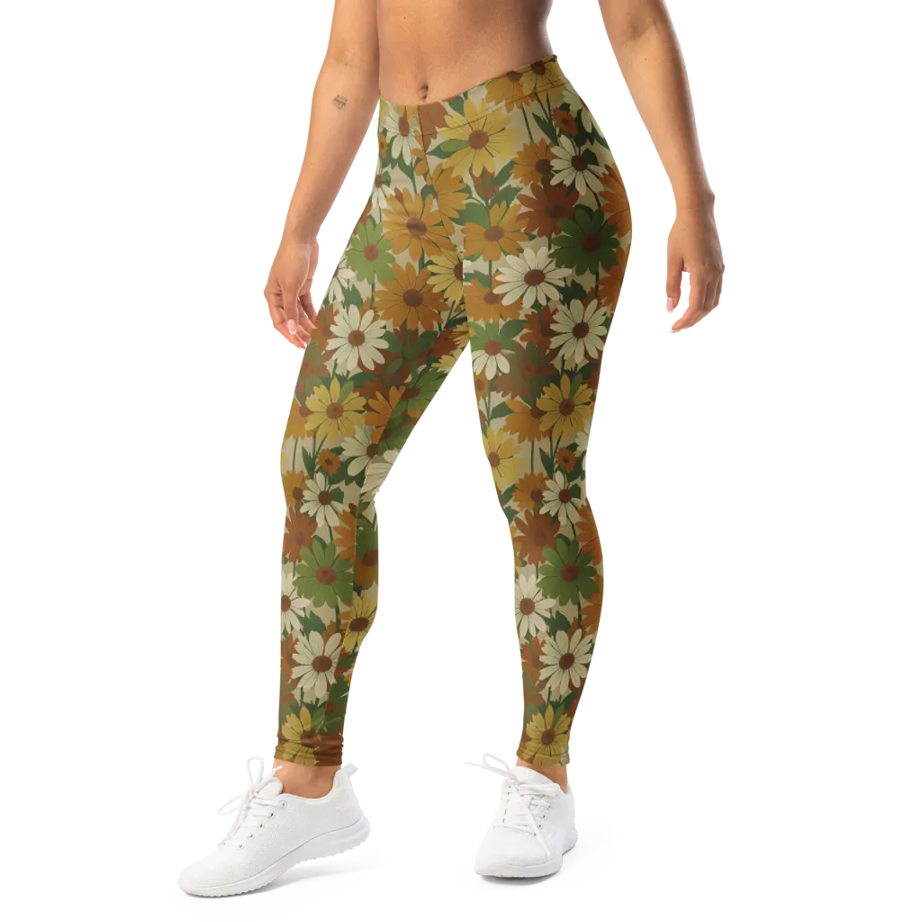 Harvest Bloom on Leggings — Left Front