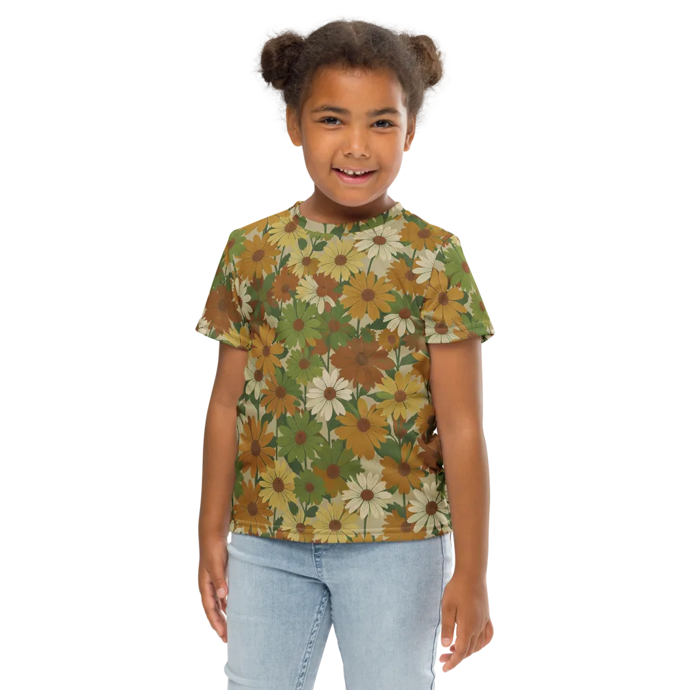 Harvest Bloom on Kids Crew Neck T-Shirt — Front