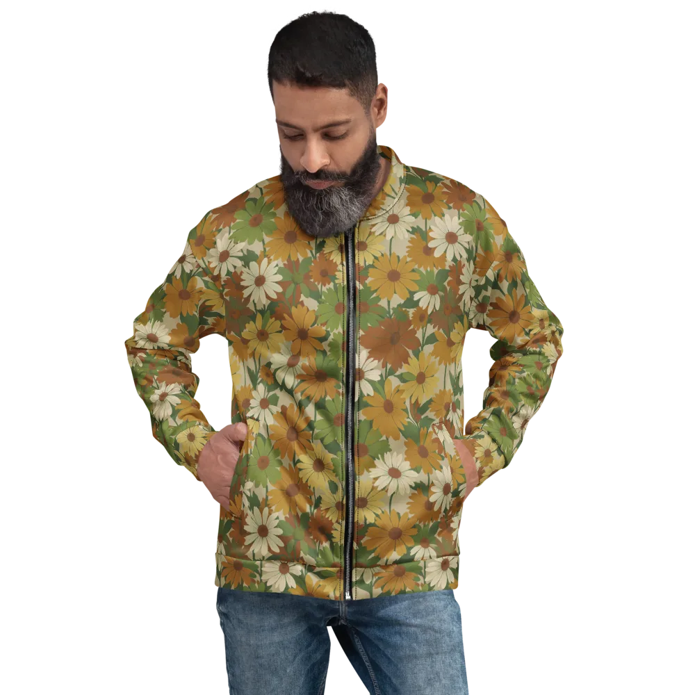 Harvest Bloom on Bomber Jacket — Front