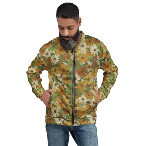 Harvest Bloom on a Bomber Jacket