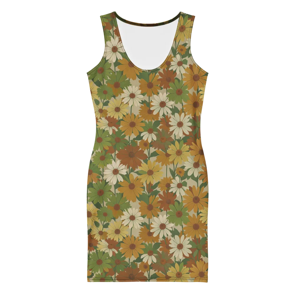 Harvest Bloom on Bodycon Dress — Front