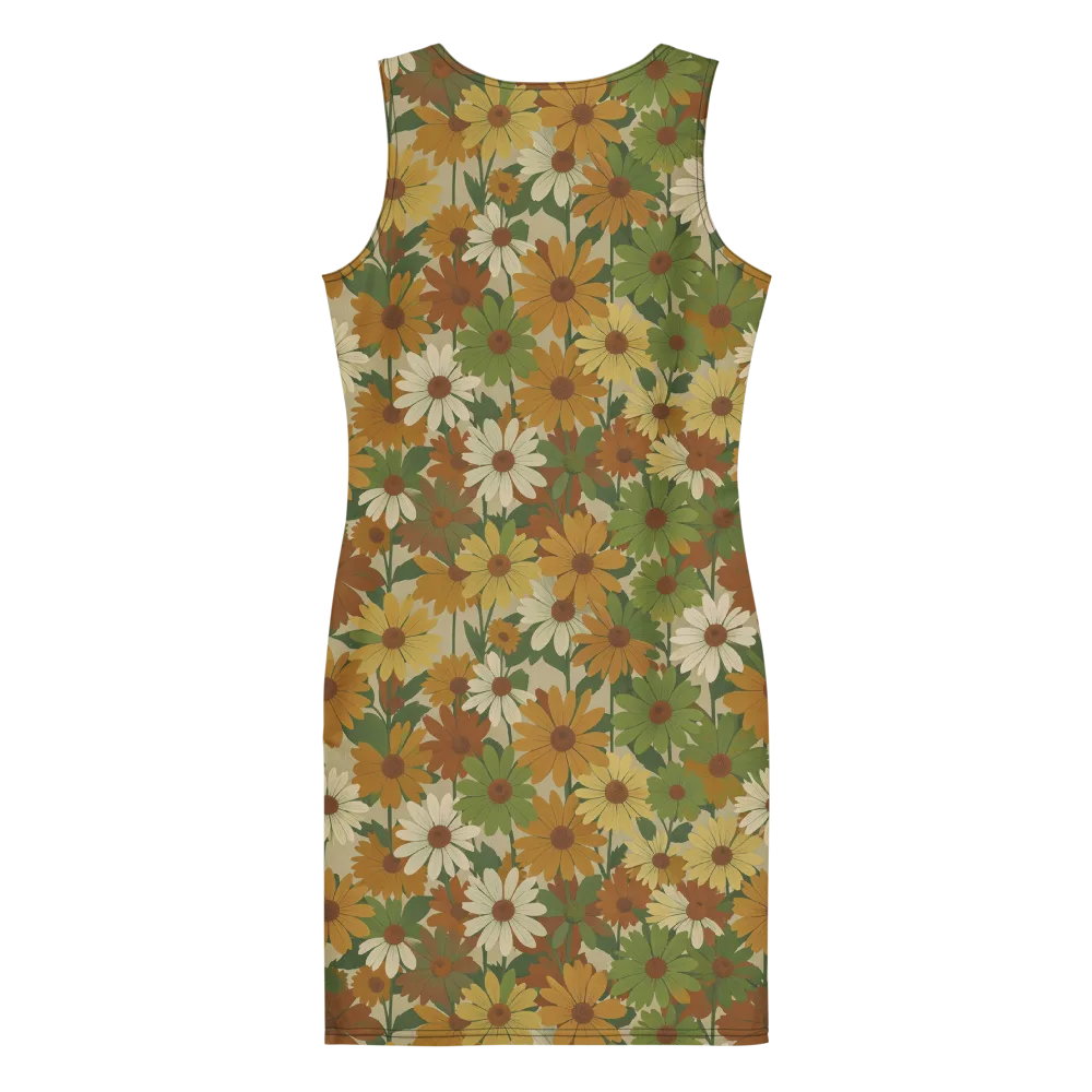 Harvest Bloom on Bodycon Dress — Back