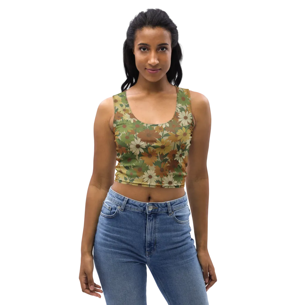 Harvest Bloom on Crop Top — Front