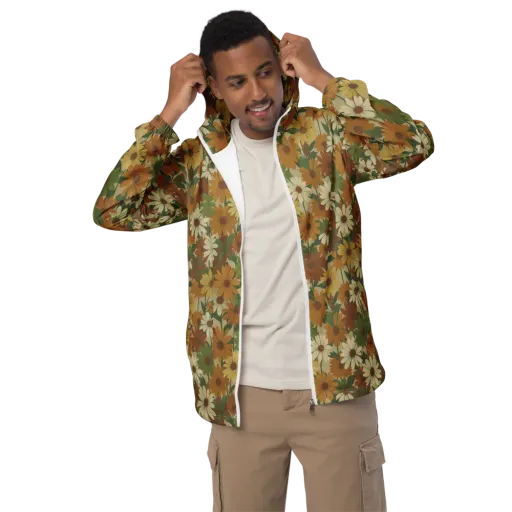 Harvest Bloom on a Men's Windbreaker