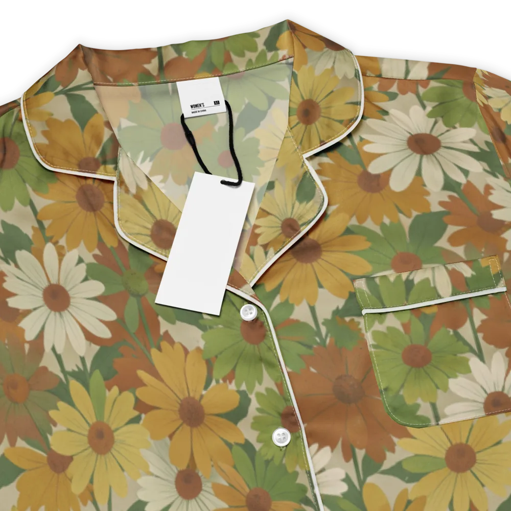 Harvest Bloom on Women's Short Sleeve Pajama Top — Product details