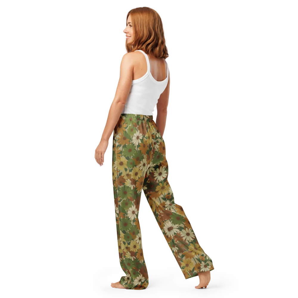 Harvest Bloom on Women's Pajama Pants — Back