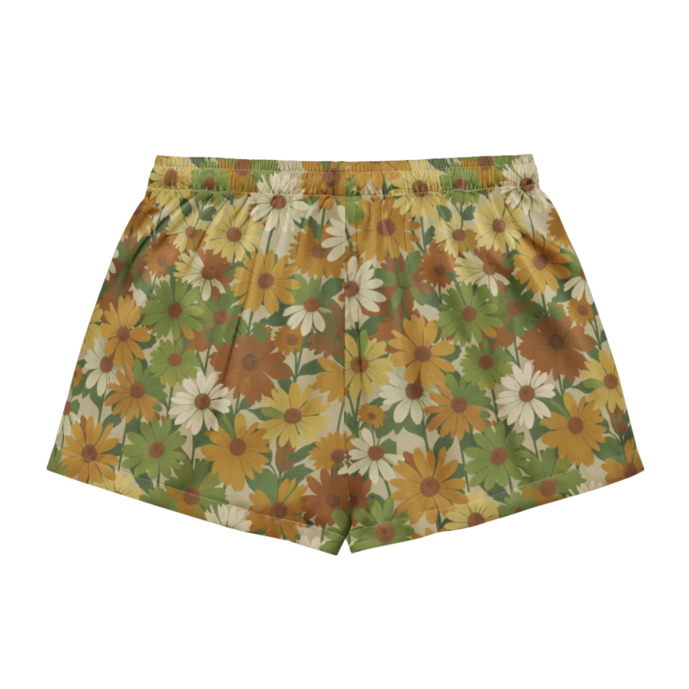 Harvest Bloom on Women's Pajama Shorts — Back