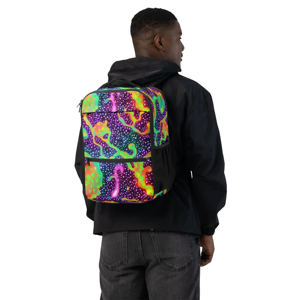 Luminous Lava on Utility Backpack — Back