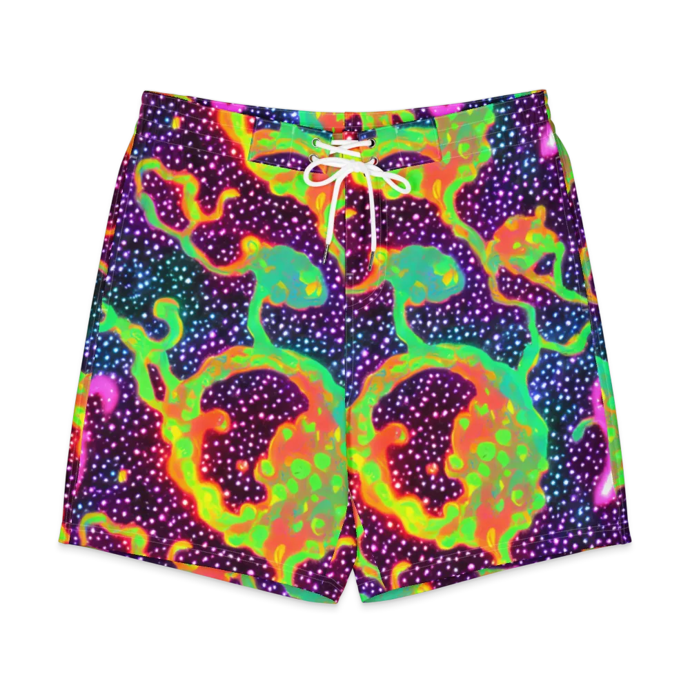 Luminous Lava on Men's Board Shorts — Front
