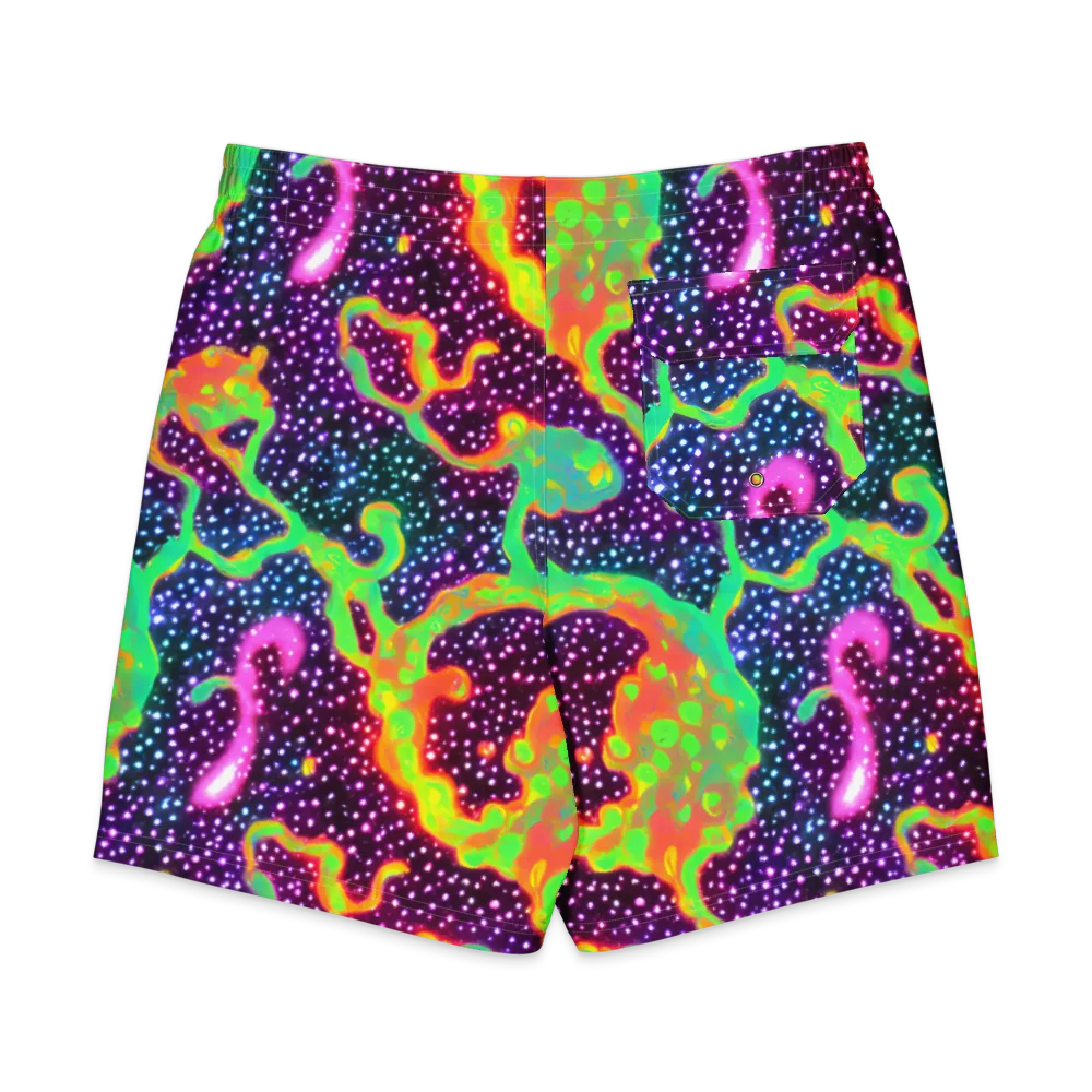 Luminous Lava on Men's Board Shorts — Back