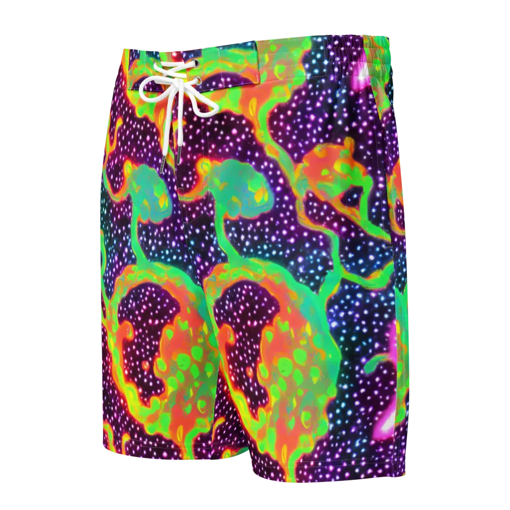 Luminous Lava on Men's Board Shorts — Front