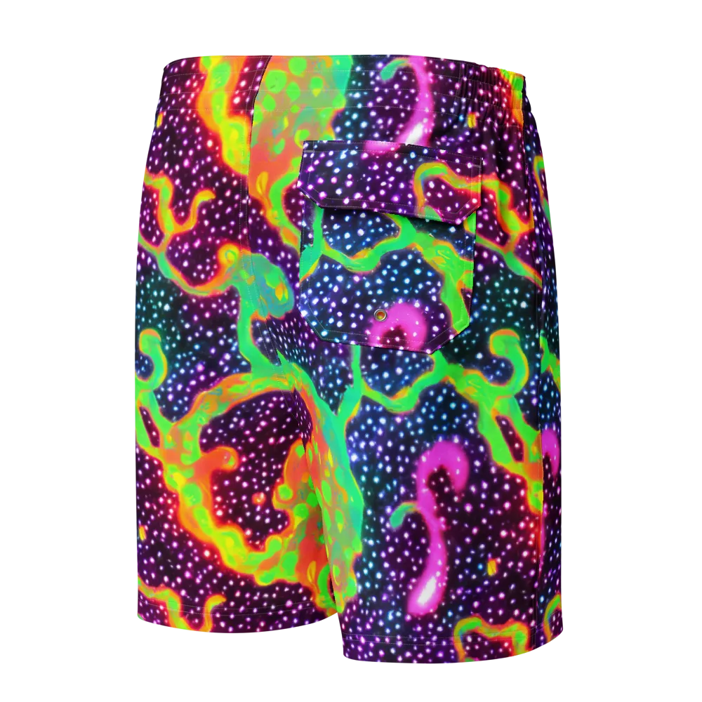 Luminous Lava on Men's Board Shorts — Back