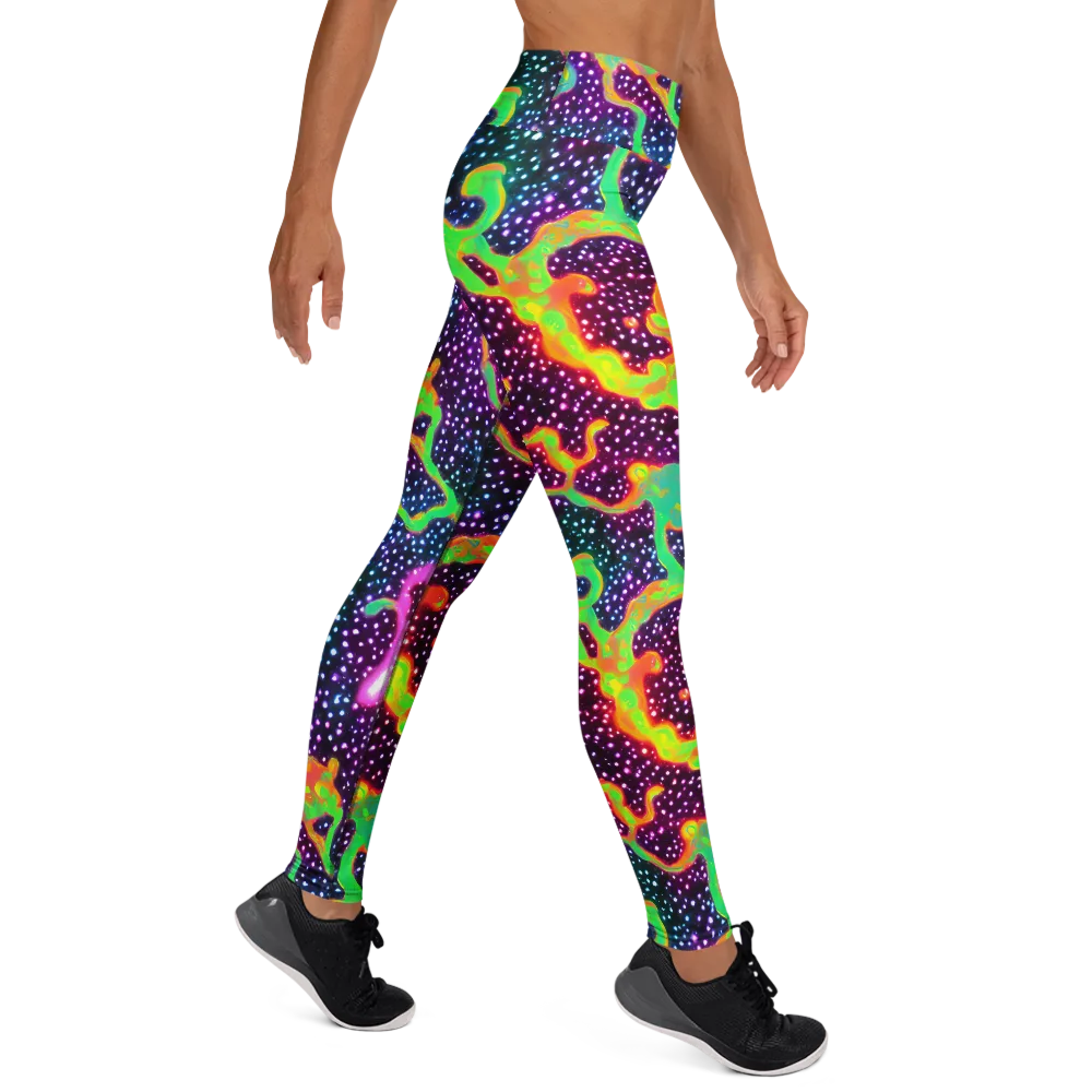 Luminous Lava on Yoga Leggings — Right