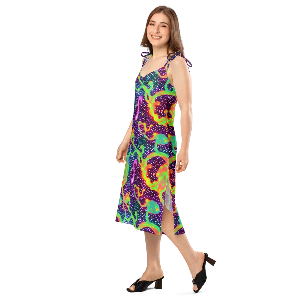 Luminous Lava on Slip Dress — Left Front