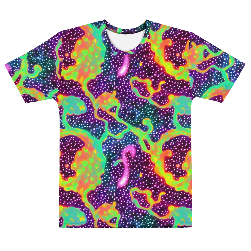 Luminous Lava on Men's Cotton Crew Neck T-Shirt — Front